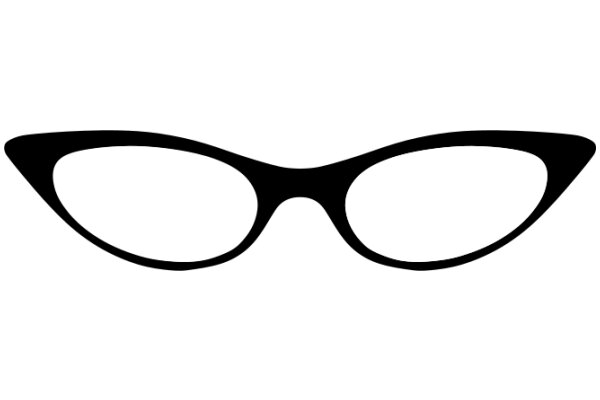 Stylish Black Glasses against a White Background