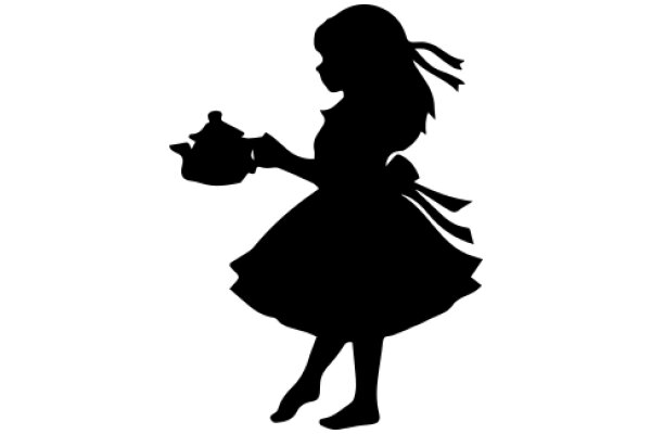 Silhouette of a Tea-Serving Lady