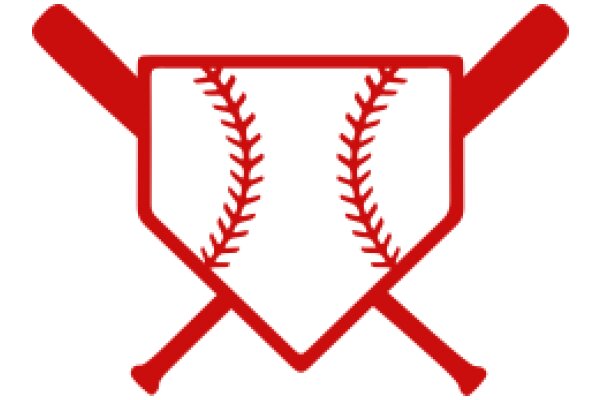 Red and White Baseball Logo