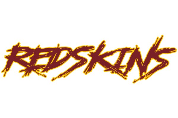 Vibrant Red and Yellow Text Logo for the Brand 'Redskins'