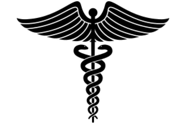 Stylized Medical Cross with Snake Design