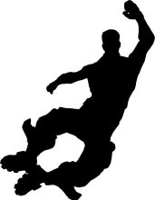 Silhouette of a Baseball Player in Action