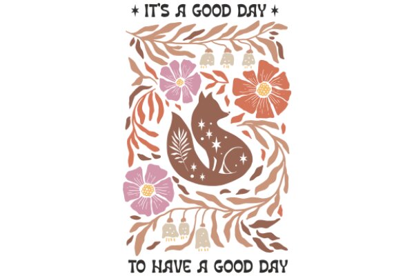 Good Day Greeting Card with Floral Design and Positive Message