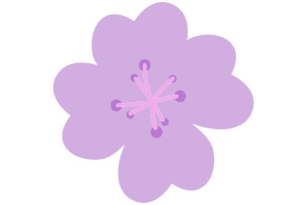 A Purple Flower with a Pink Center