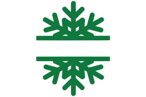 Simplistic Green Snowflake Design