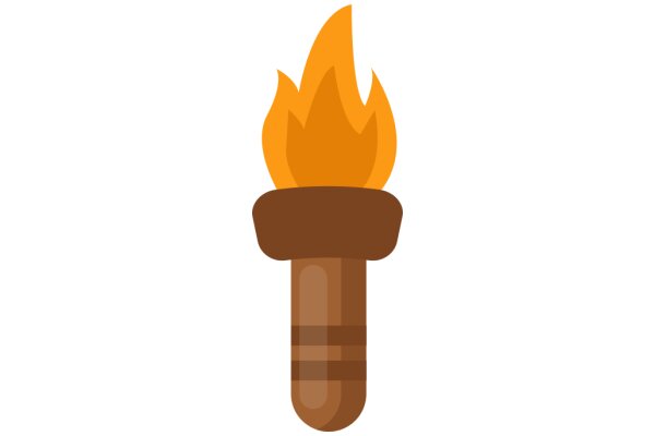 A Digital Illustration of a Flame in a Brown Container