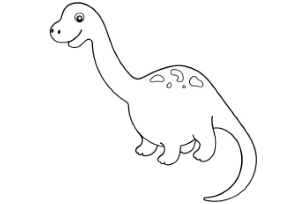 A Whimsical Drawing of a Dinosaur