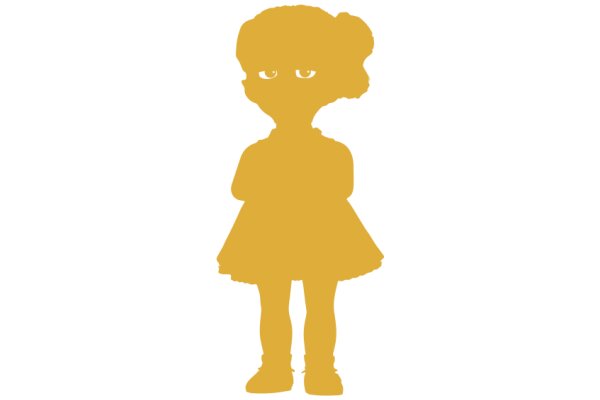 Silhouette of a Child in a Yellow Dress