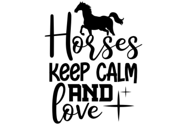 Horse-themed Sign: Keep Calm and Love Horses