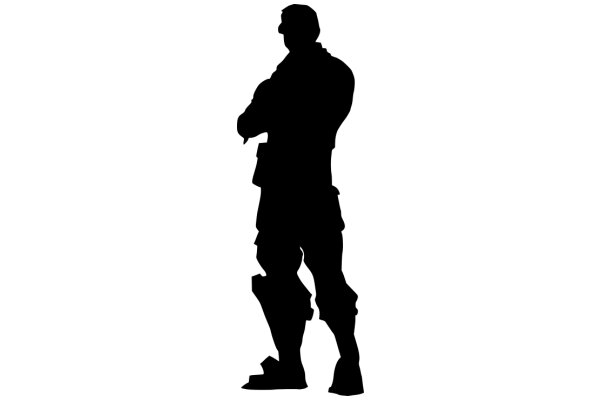 Silhouette of a Person in a Stance