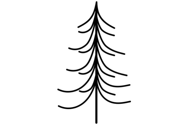 Simplistic Line Drawing of a Tree