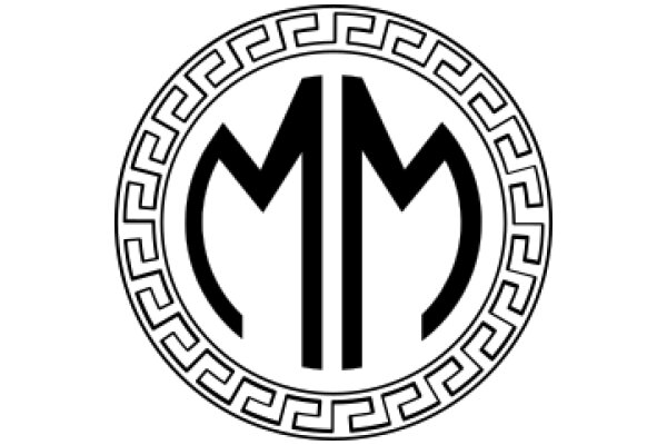 Stylized Monogram with Greek Key Design