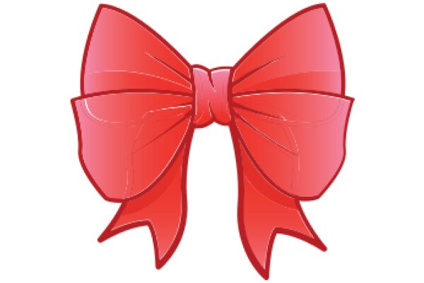 A Vibrant Red Bow Against a White Background