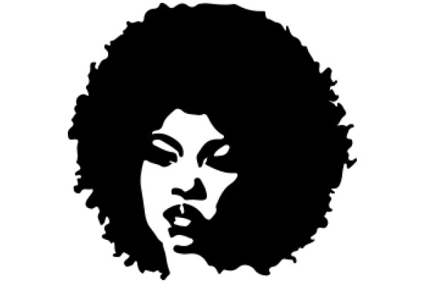 Stylized Portrait of a Woman with Afro Hair