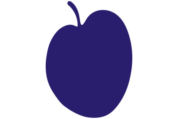 A Solid Blue Apple Icon