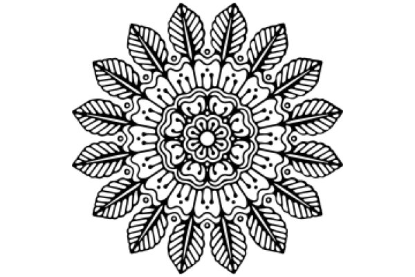 Stylized Floral Pattern with Leaf Motifs