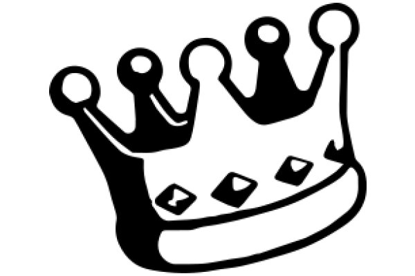 A Line Drawing of a Crown and Scepter