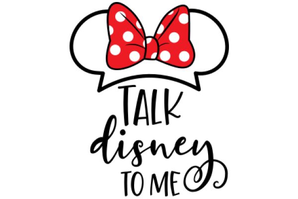 Disney-Inspired Talk Bubble with Red Polka Dot Bow