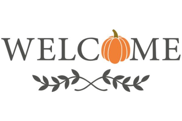 Welcome to Autumn: A Seasonal Greeting with a Pumpkin and Leaves