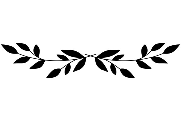 Stylized Artwork of a Branch with Leaves