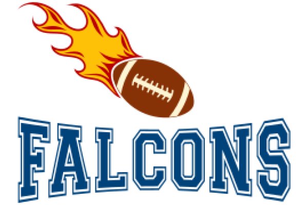 Falcons Football Logo with Flames