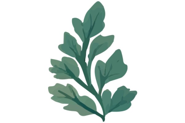 Stylized Green Leaf Illustration