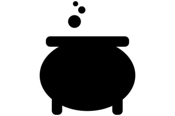 A Simple Icon of a Cauldron with Bubbles