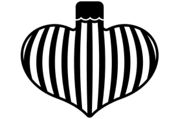 Striped Heart with a Wavy Top