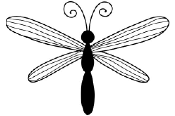 Stylized Dragonfly Silhouette