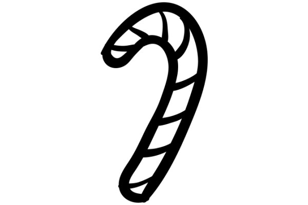 Simplistic Drawing of a Candy Cane