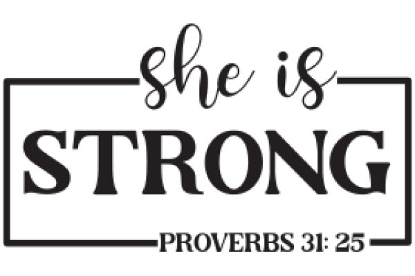 She is Strong: Proverbs 31:25