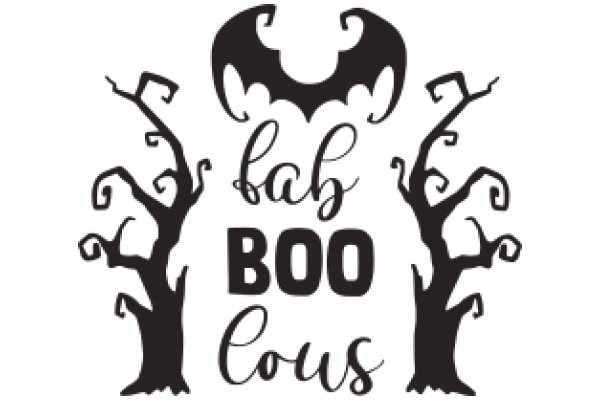 Bat-themed Halloween Decoration: A Spooky Tree and Bat Silhouette