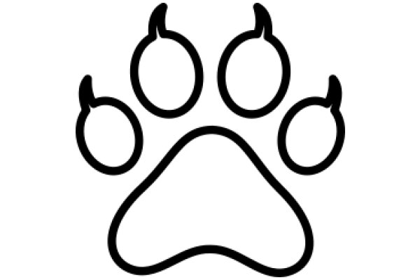 Simplistic Illustration of a Paw Print