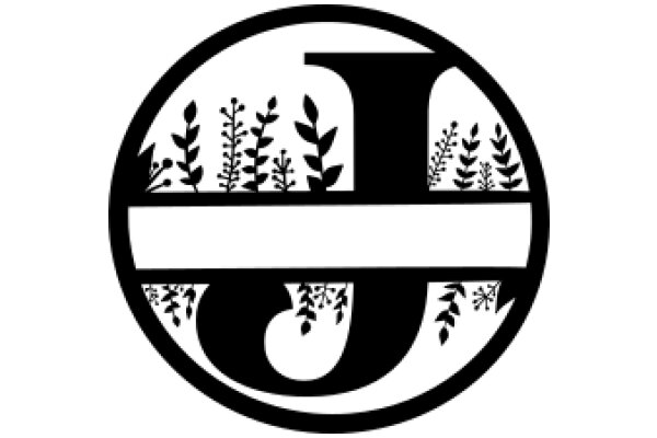 Monochrome Logo with Nature-Inspired Design