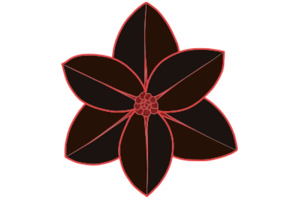 Stylized Flower with a Red Center