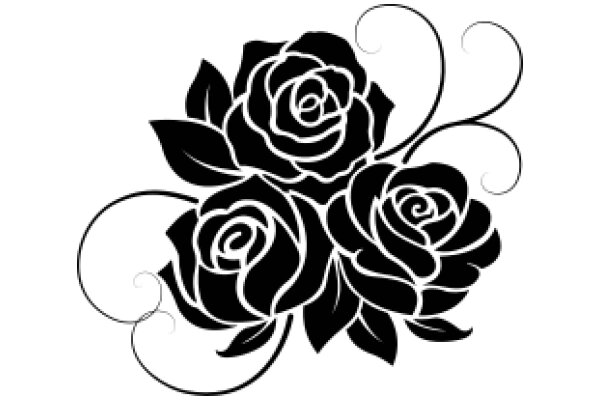 Elegant Black Rose Design