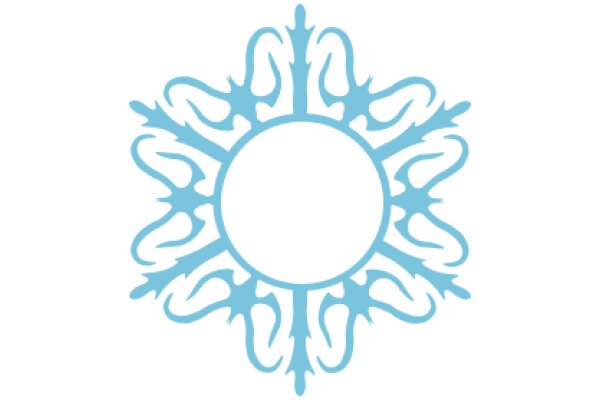 Stylized Blue Sunburst Design