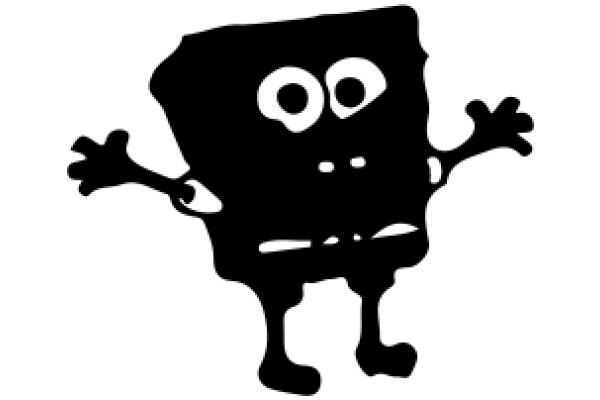 Silhouette of a Cartoon SpongeBob SquarePants Character