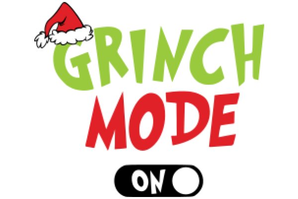 Holiday Greeting: Grinch Mode with Santa Hat