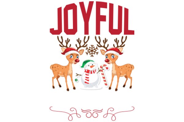 Joyful Holiday Celebration with Reindeer and Santa Claus