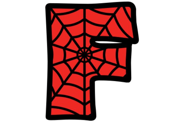 Vibrant Red Spider Web Design