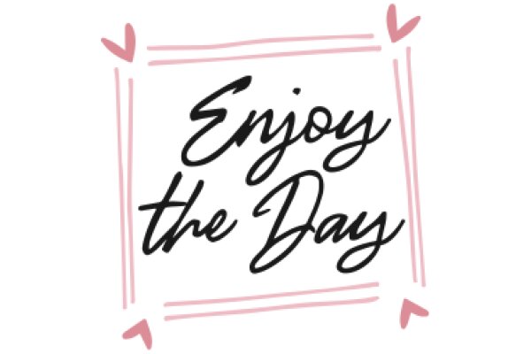 Enjoy the Day: A Simple, Pink Affirmation