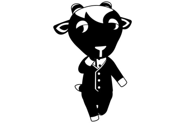 A Stylish Cartoon Sheep in a Suit