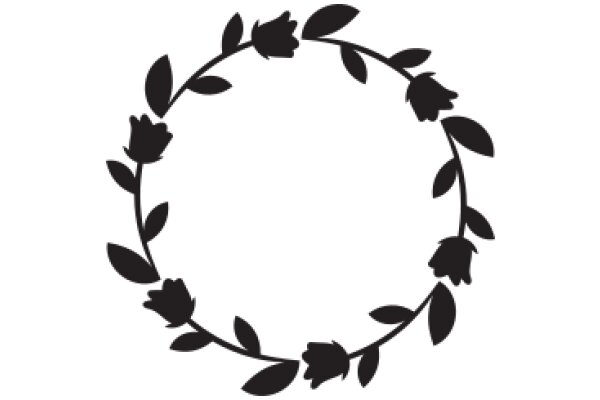 Elegant Black Floral Wreath