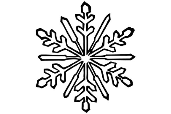 Stylized Snowflake Design: A Artwork