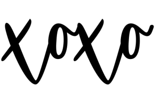 Stylish Black Handwritten XOXO Logo