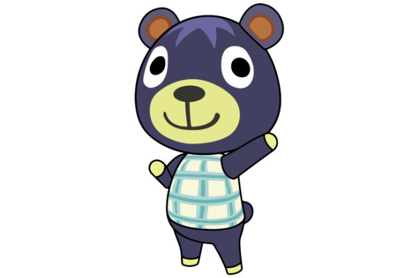 A Friendly Bear with a Smile: A Cartoon Character