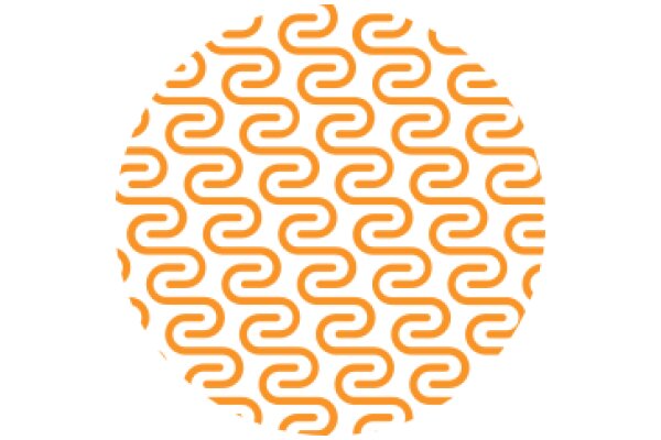 Vibrant Orange Swirl Pattern on a White Background