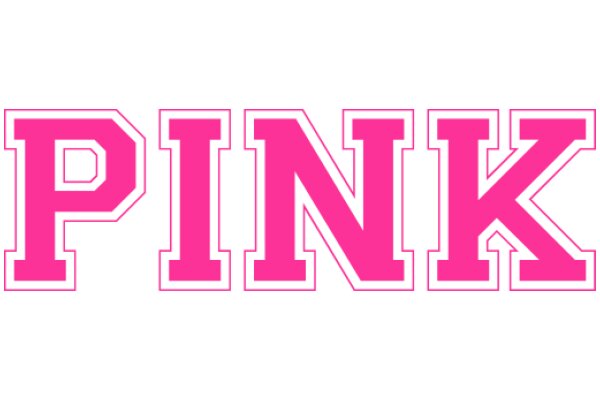 Pink Lettering on a White Background