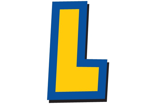 Vibrant Blue and Yellow Letter L Logo